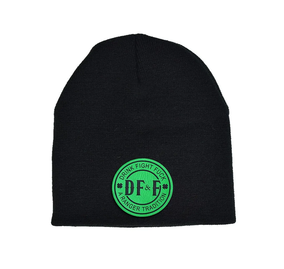 DF&F Green Leather Beanie