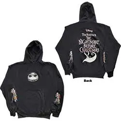 Disney Unisex Pullover Hoodie: The Nightmare Before Christmas Jack & Sally Dancing (Back & Sleeve Print)