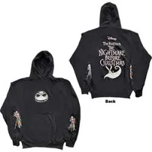 Disney Unisex Pullover Hoodie: The Nightmare Before Christmas Jack & Sally Dancing (Back & Sleeve Print)