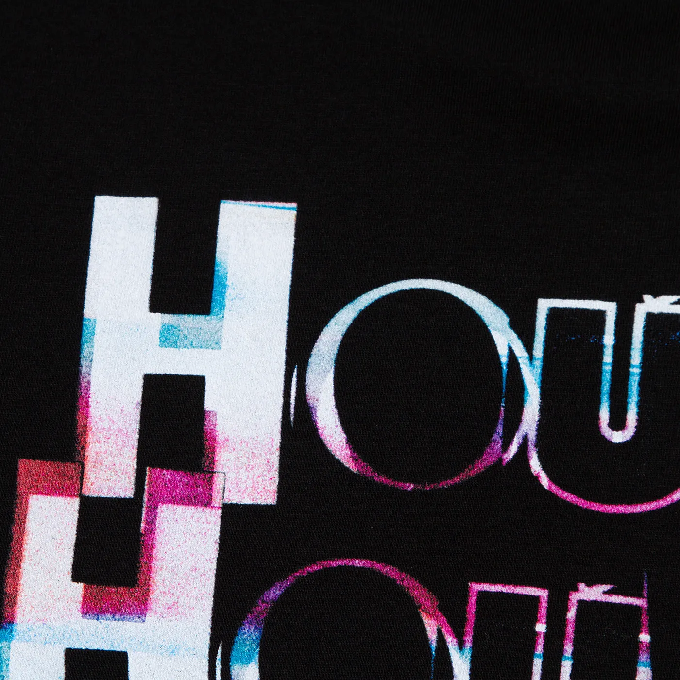 Distorted House Front Print - Tshirt - Black