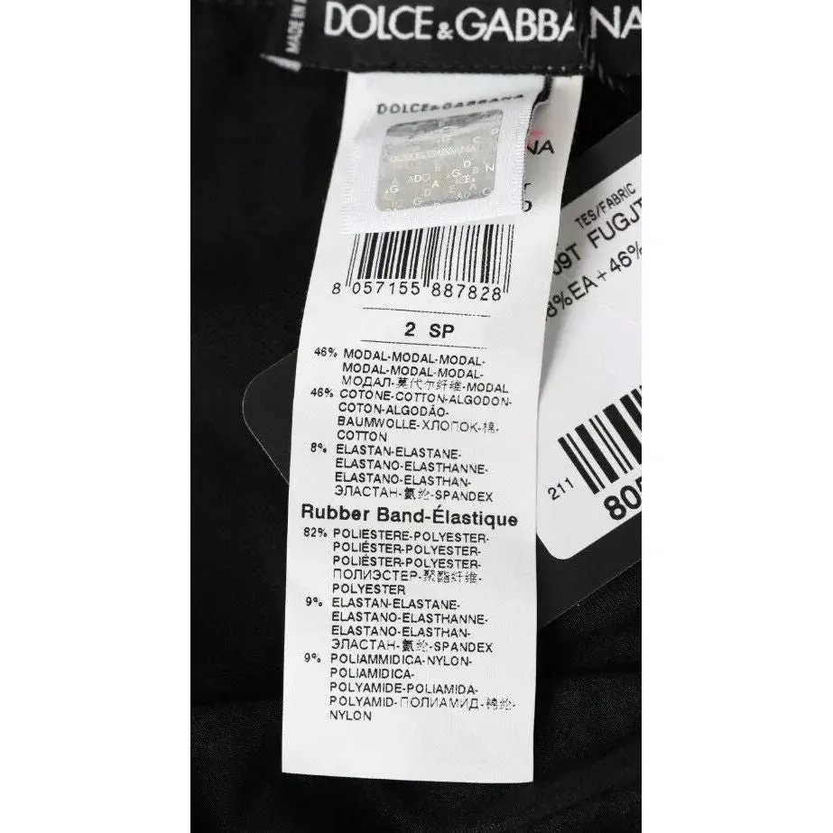 Dolce & Gabbana Black Modal Stretch Branded Logo Underwear