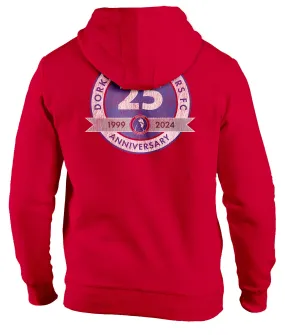 Dorking Wanderers FC Anniversary Fleece Pullover Hoodie - Red