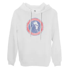 Dorking Wanderers FC Color Badge Fleece Pullover Hoodie - White