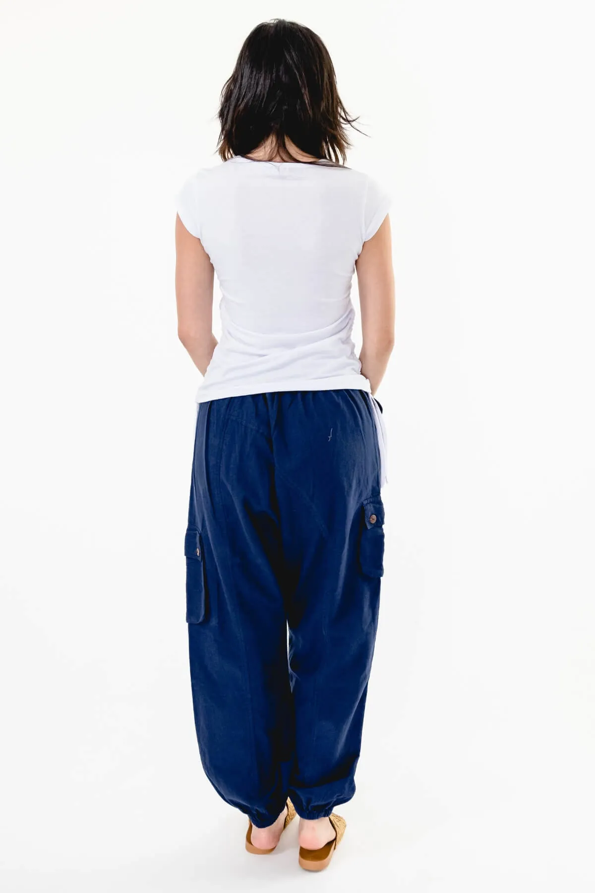 Drop Crotch Pants - Blue