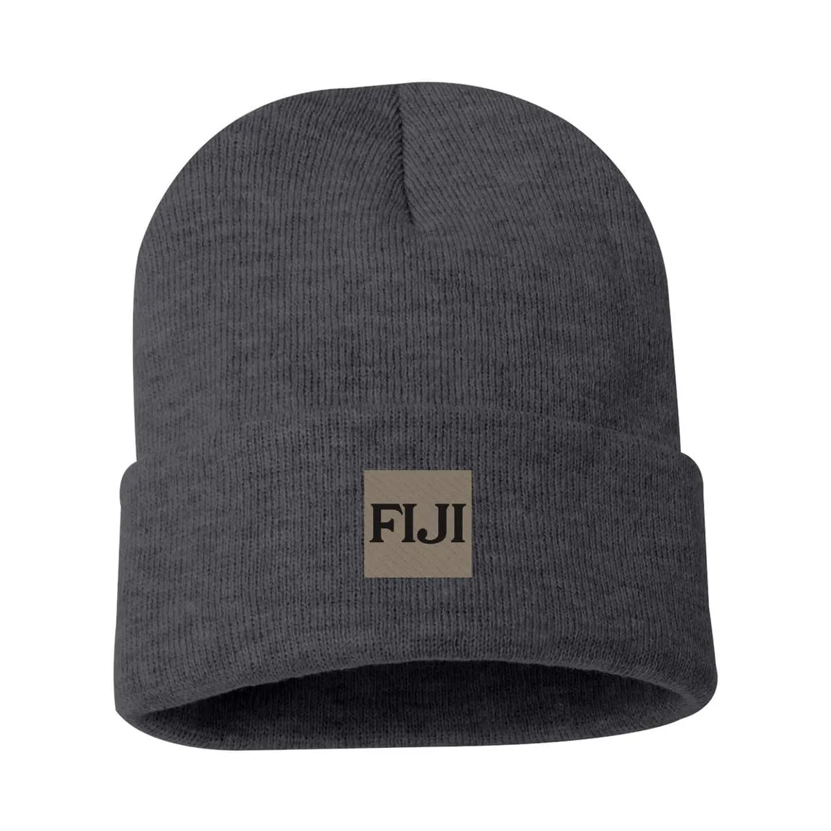 FIJI Charcoal Letter Beanie