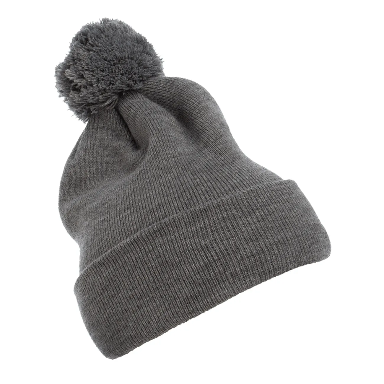 Flexfit Yupoong Cuffed Knit Beanie with Pom Pom