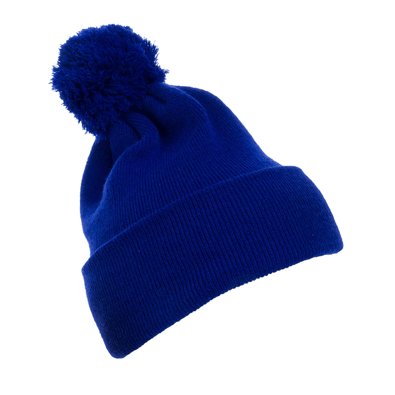 Flexfit Yupoong Cuffed Knit Beanie with Pom Pom