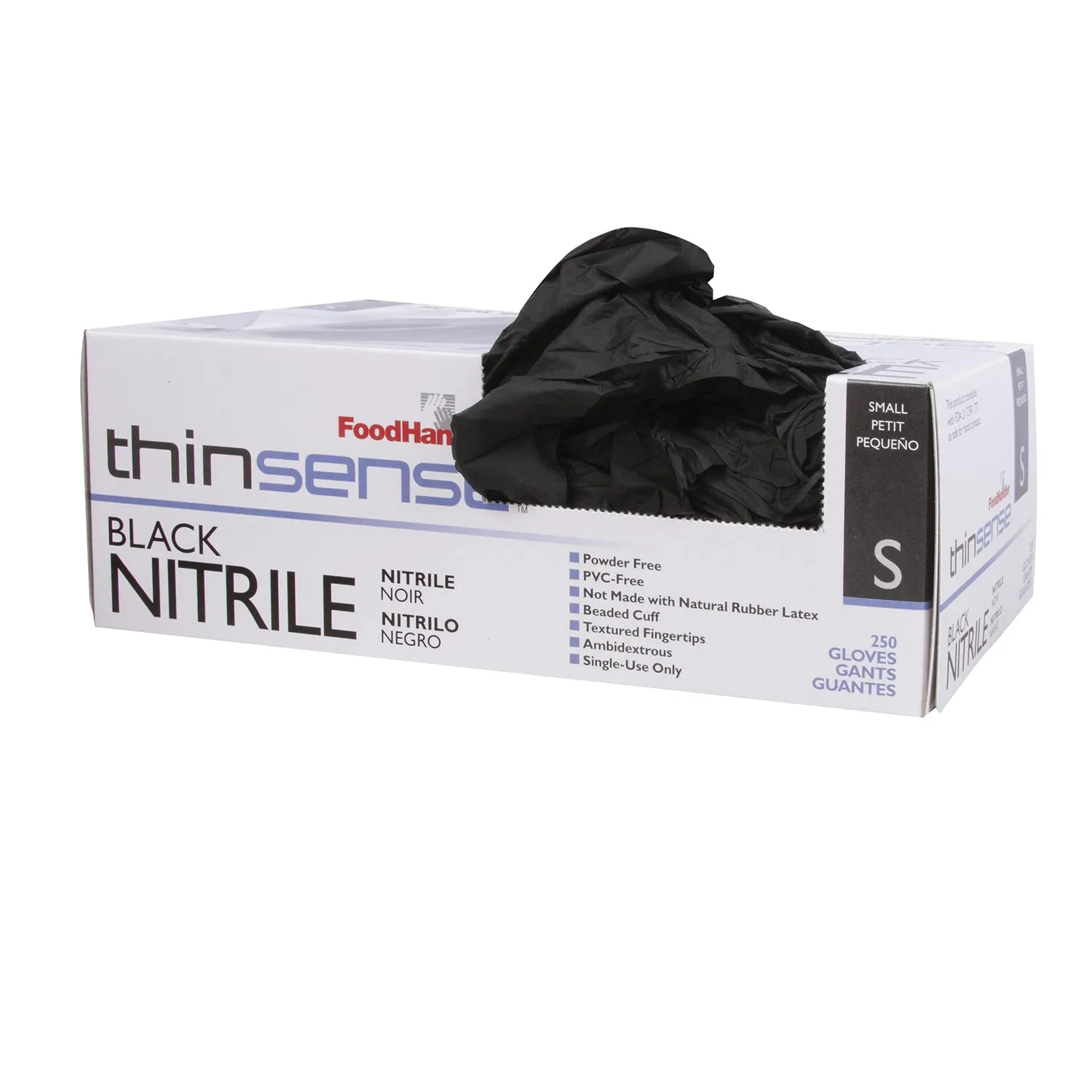 FOODHANDLER® THINSENSE™ BLACK NITRILE GLOVES