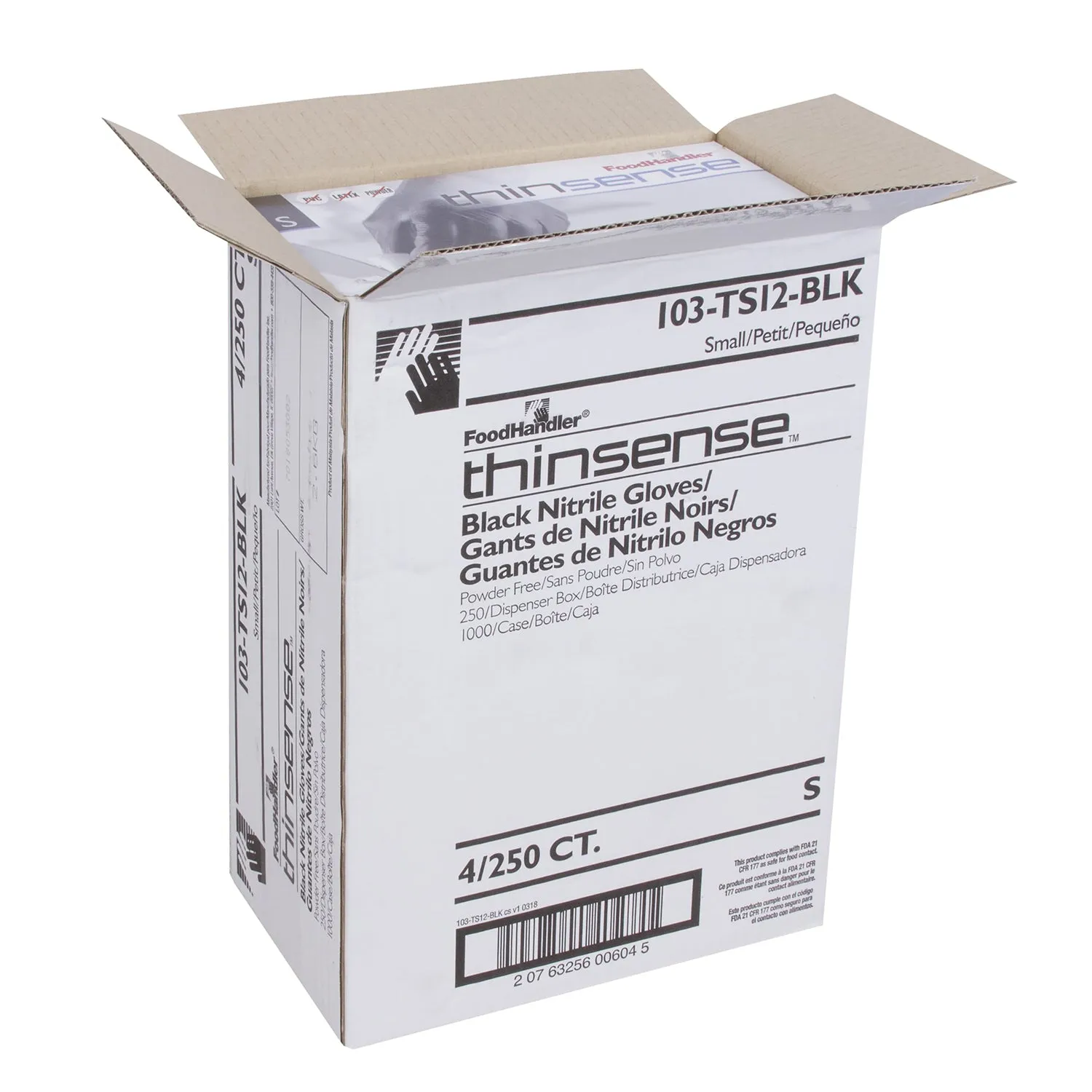 FOODHANDLER® THINSENSE™ BLACK NITRILE GLOVES