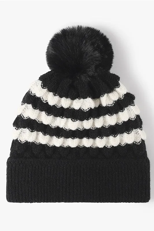 Fur Ball Pom Pom Hat