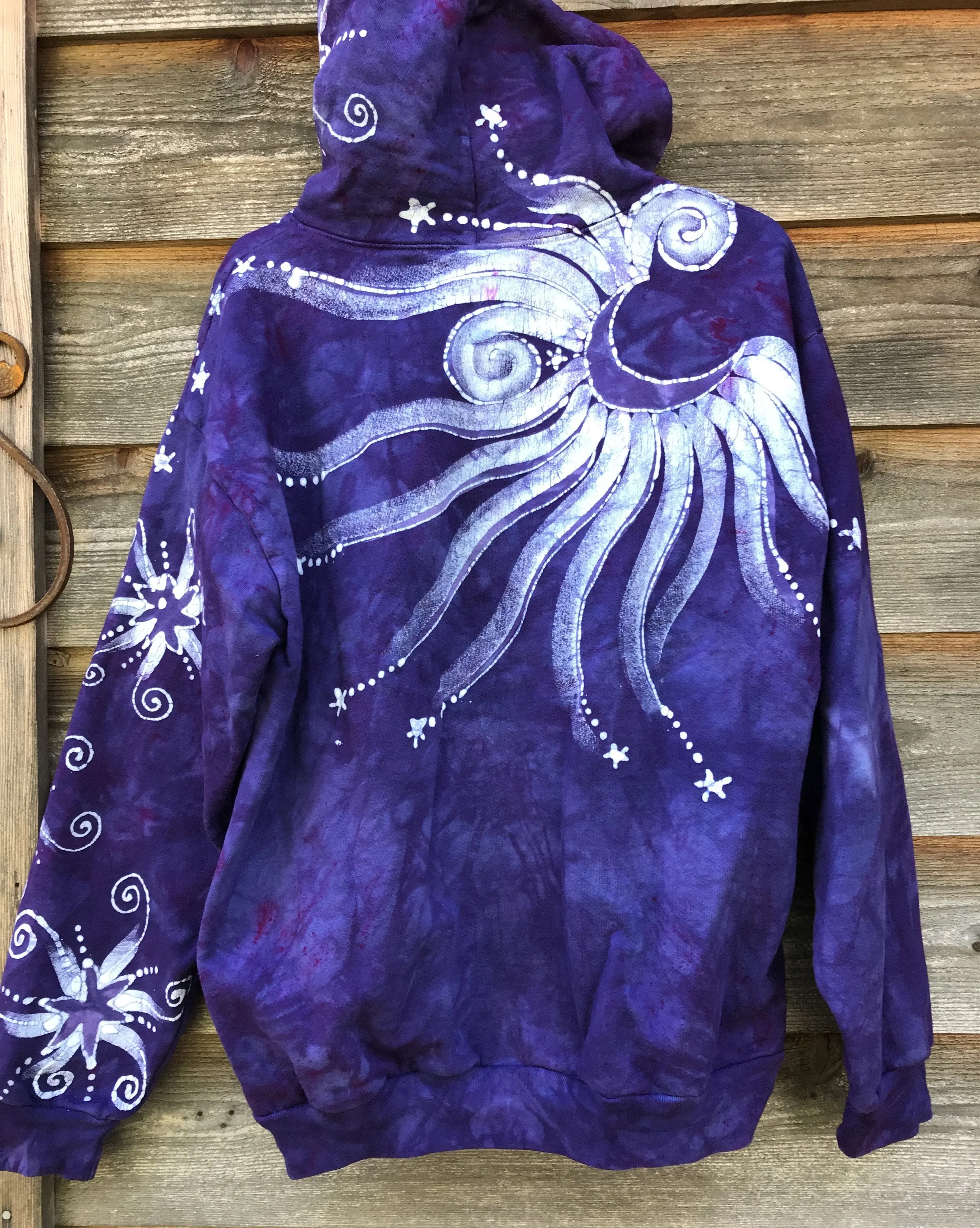 Galaxy Moonbeams Purple Pullover Hoodie - Size Small ONLY