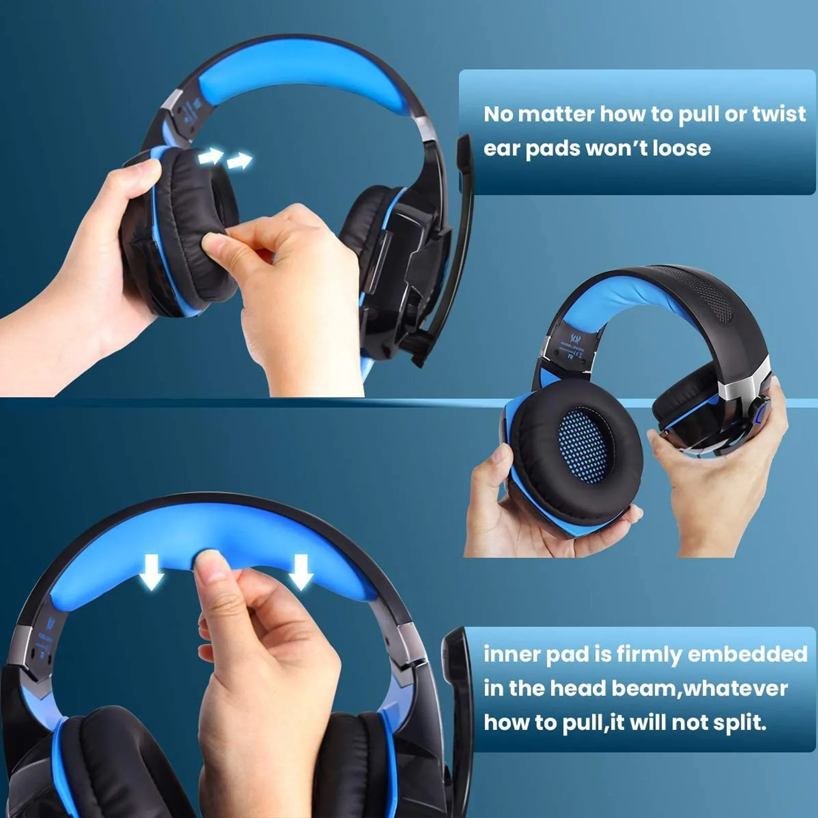 Gaming Headset Noise Cancelling & Soft Memory Ear muffs