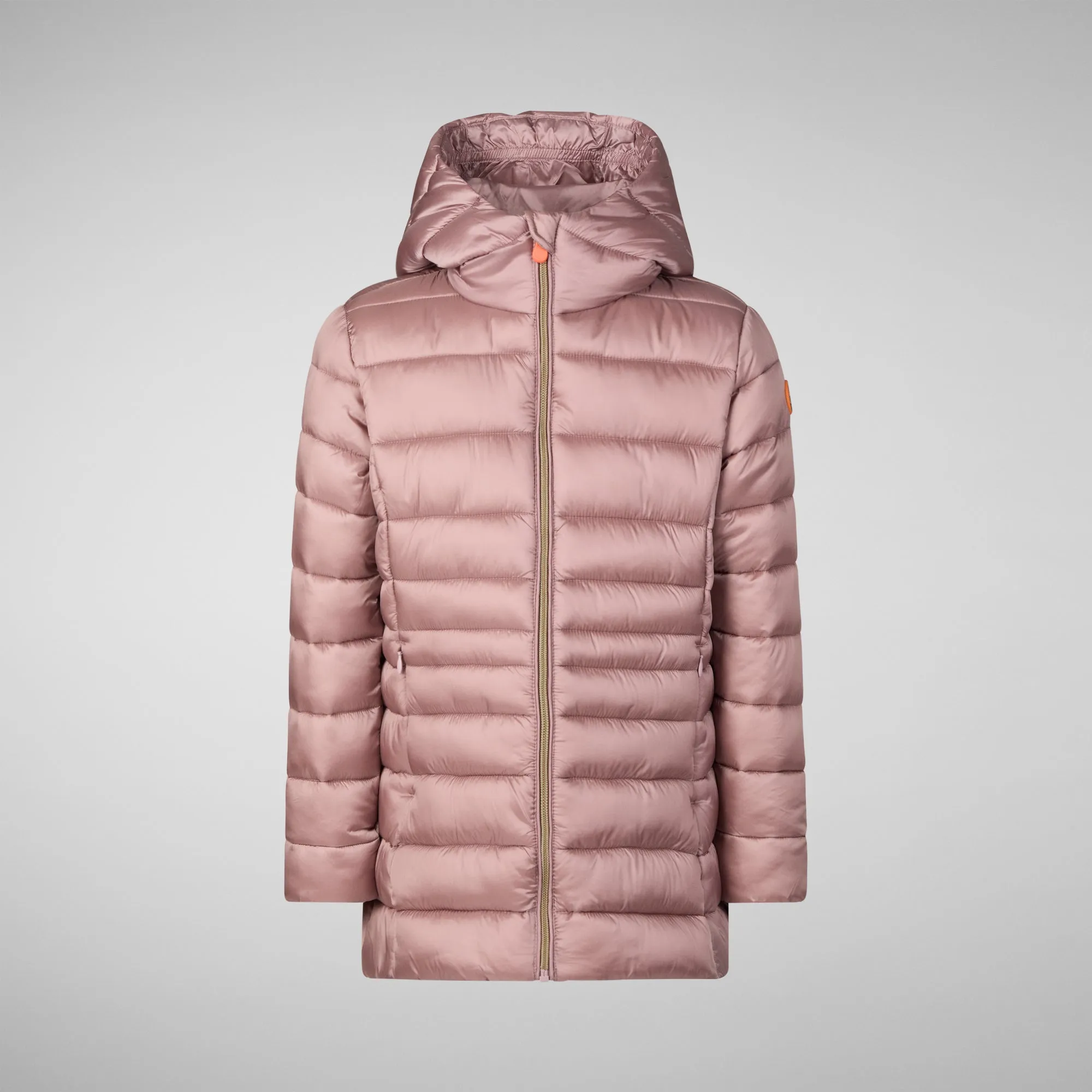 Girls' animal free Puffer jacket Maggy in misty rose