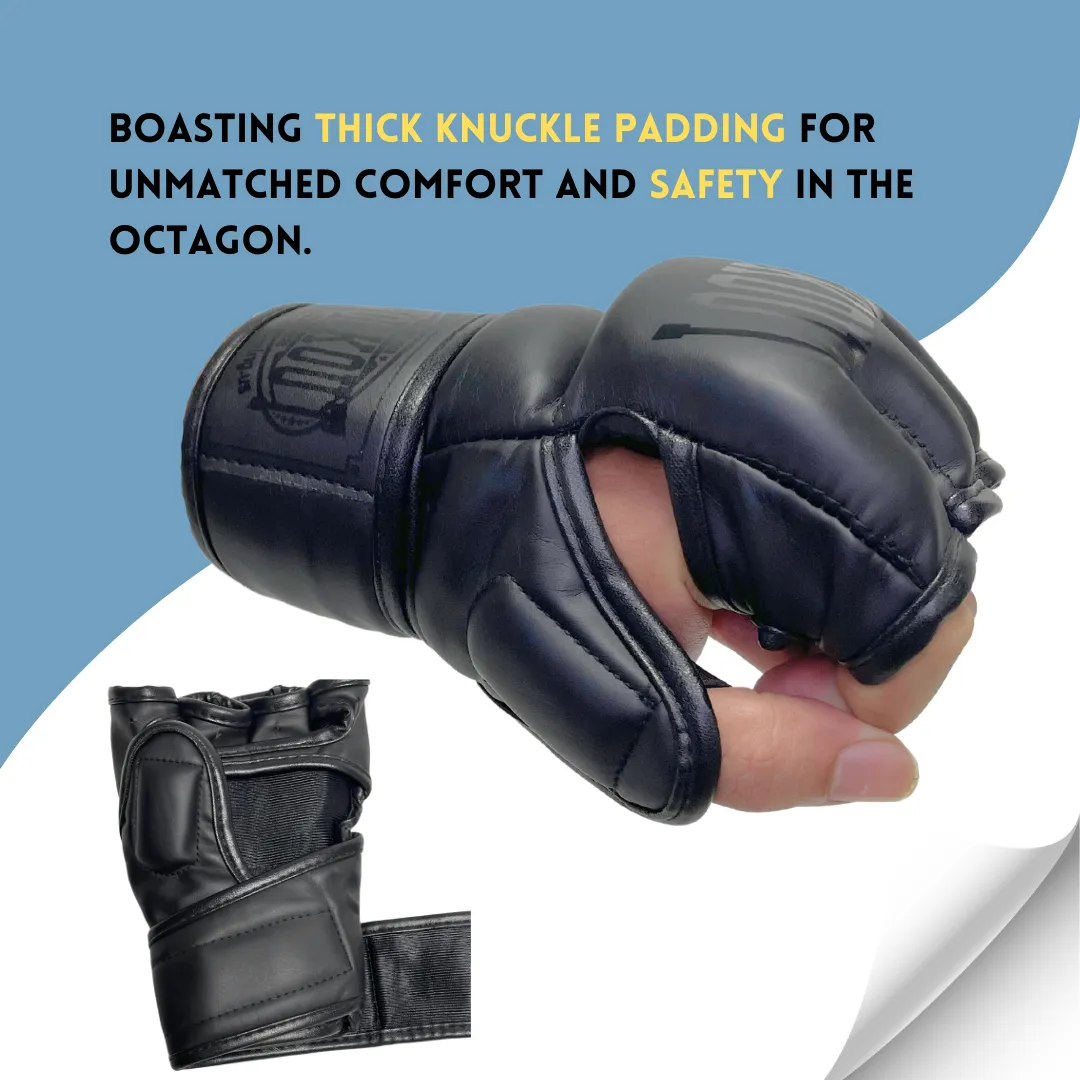 Grappling UFC MMA Gloves for Men Women, Training & Sparring, Martial Arts Punching Bag Gloves with Open Palms Kickboxing Gloves, Muay Thai, MMA