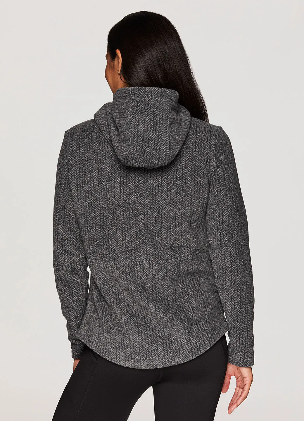 Hailey Herringbone Fleece Hoodie