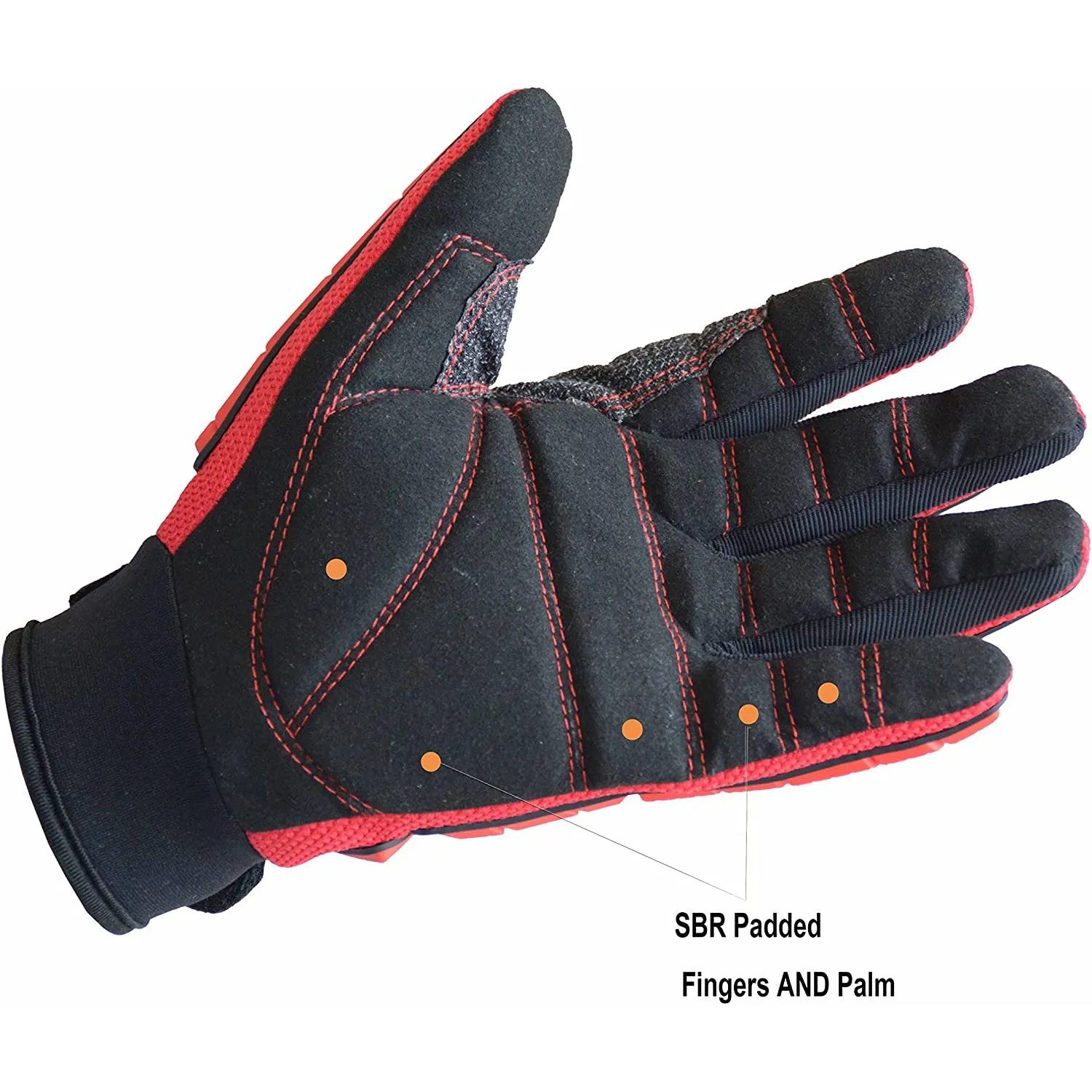 Handlandy Wholesale Men Work Glove Anti Vibration SBR Safety Impact Reducing H635 (36/72/120 Pairs)