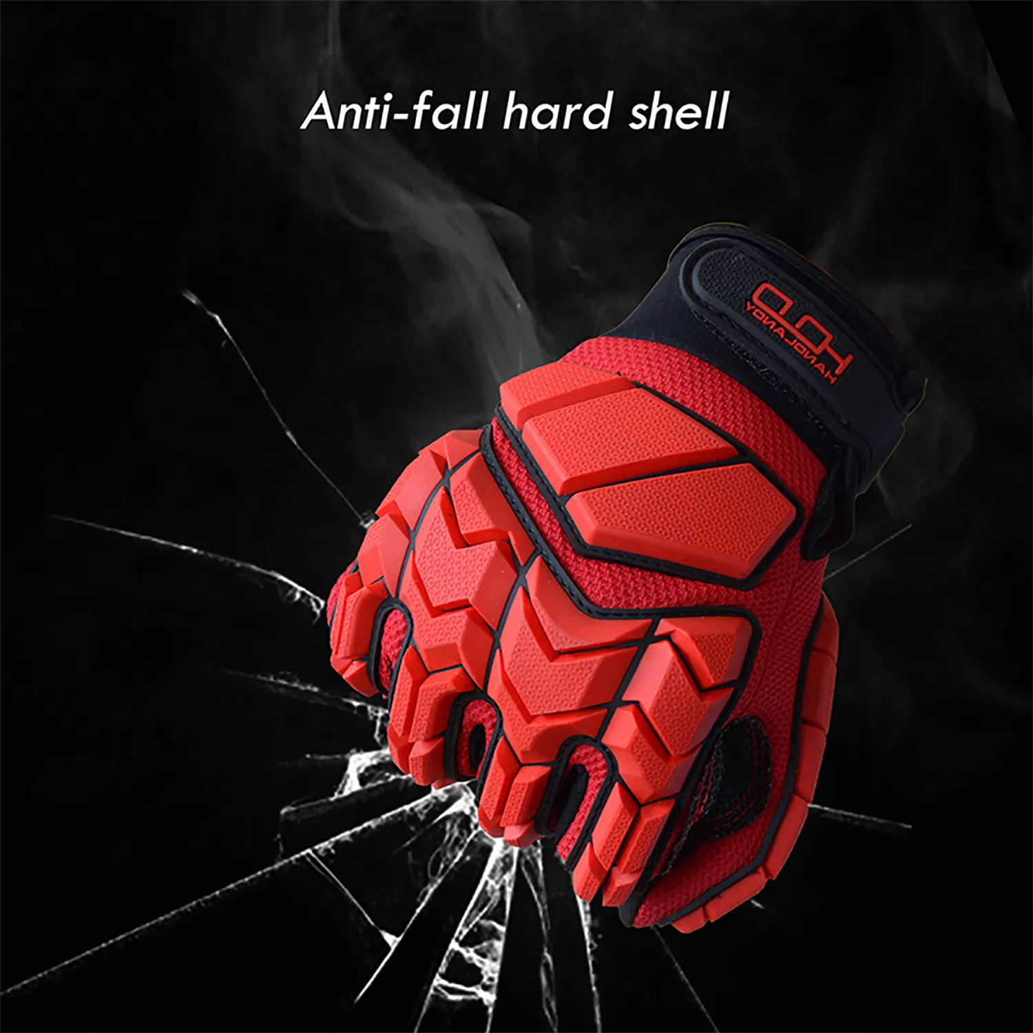 Handlandy Wholesale Men Work Glove Anti Vibration SBR Safety Impact Reducing H635 (36/72/120 Pairs)