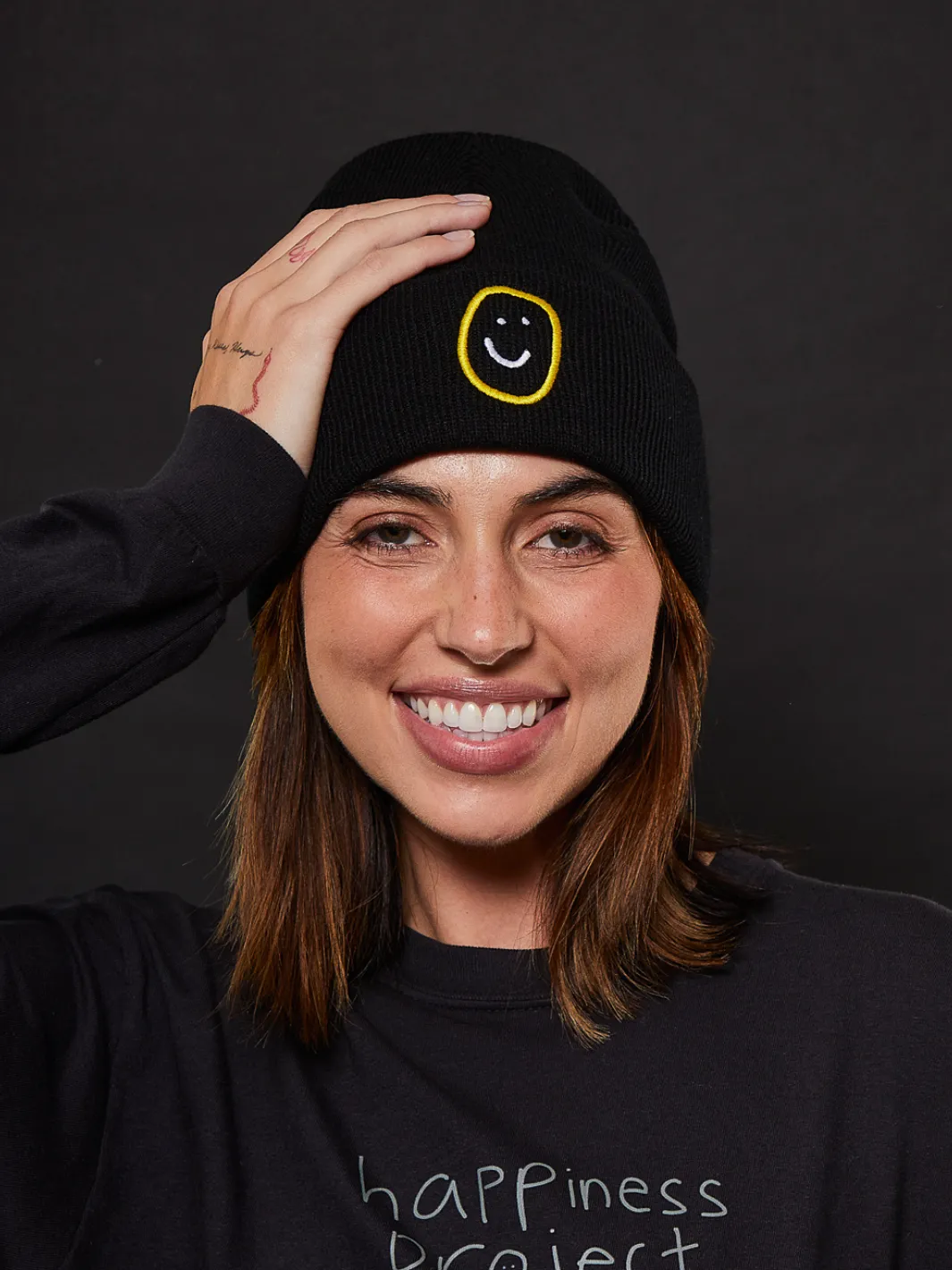 Happiness Beanie - Black