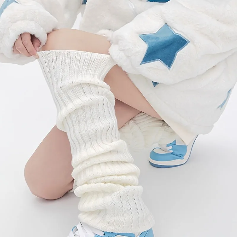 Harajuku Style Leg Warmers Vibrant Classic Knee Highs  Stockings