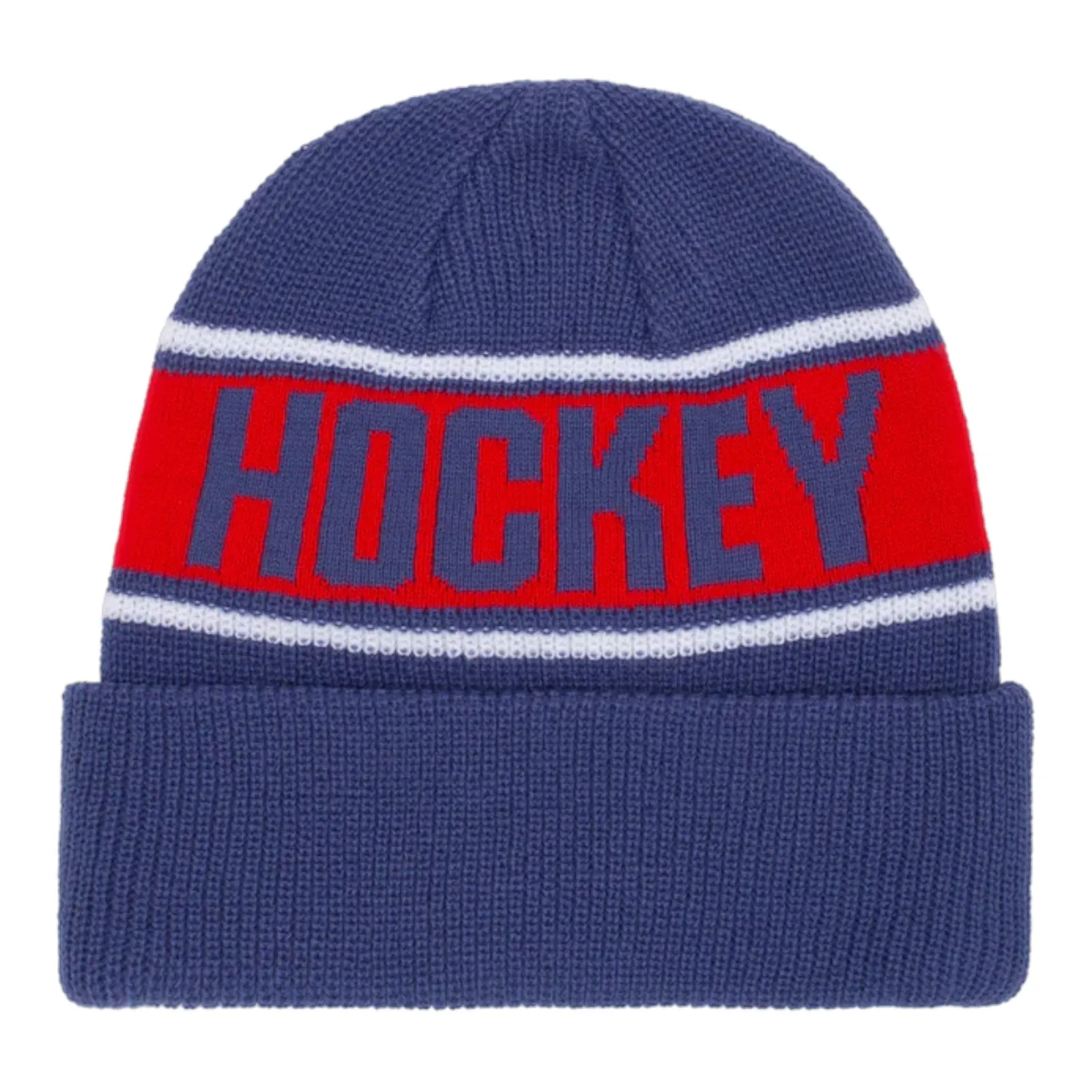 HOCKEY HOCKEY STRIPE BEANIE BLUE