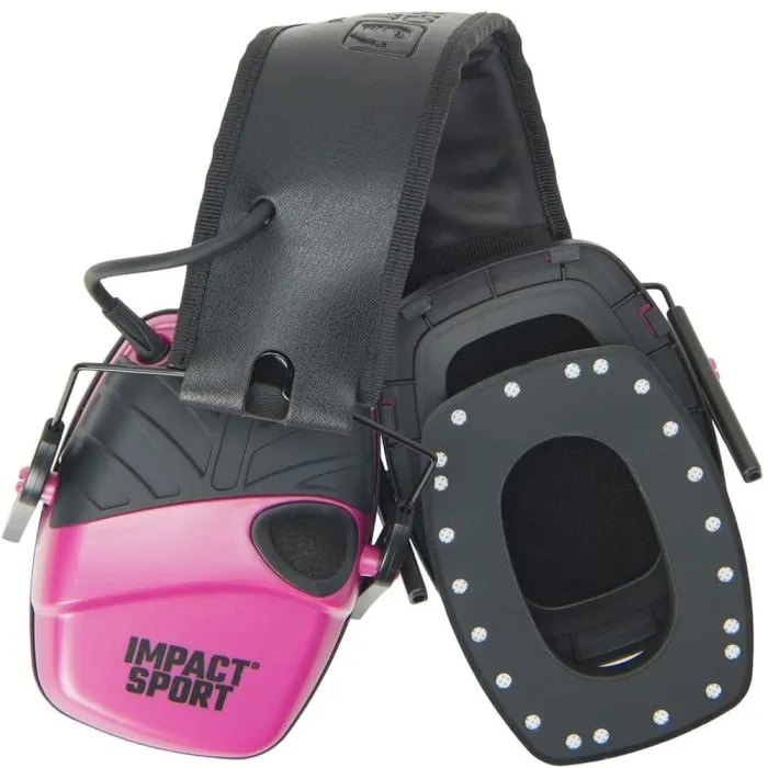 Honeywell Howard Leight R-02533 Impact Sport Electronic Shooting Earmuff, Pink, Small, Box of 2