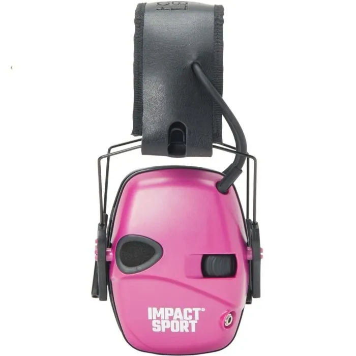 Honeywell Howard Leight R-02533 Impact Sport Electronic Shooting Earmuff, Pink, Small, Box of 2