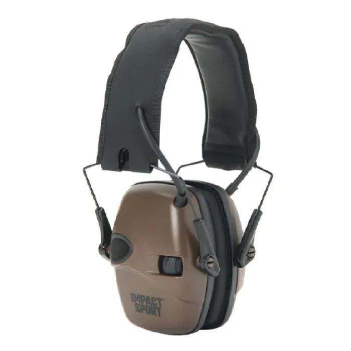 Honeywell Howard Leight R-02549 Impact Sport Electronic Shooting Earmuff with Bluetooth, Flat Dark Earth, Medium/Large, Box of 2