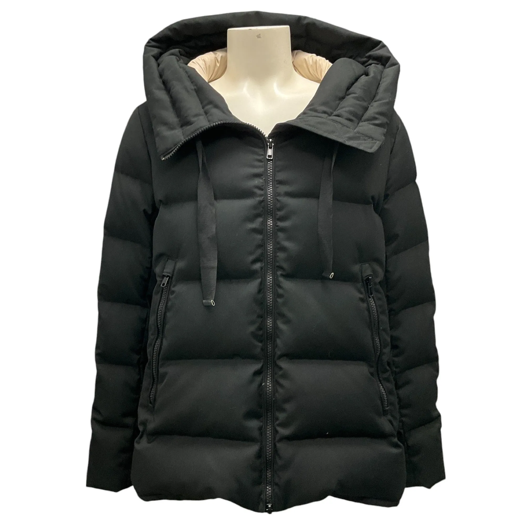 Hubert Gasser Black Hooded Puffer Jacket