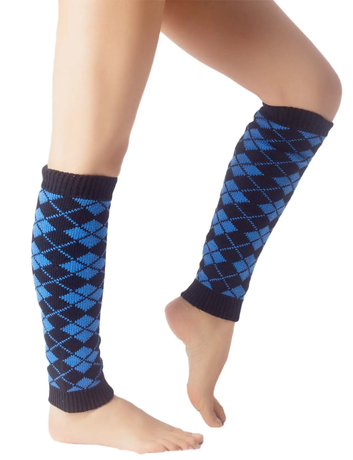 iB-iP Women's Leg Warmer Ballet Dancer Aerobics Cute Plaid Warm Thermal Costume