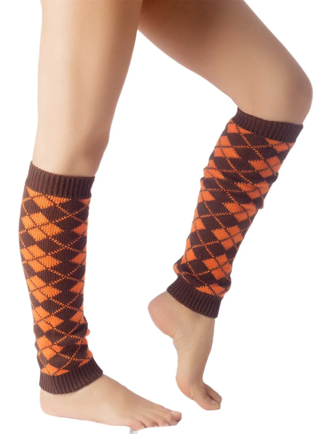 iB-iP Women's Leg Warmer Ballet Dancer Aerobics Cute Plaid Warm Thermal Costume