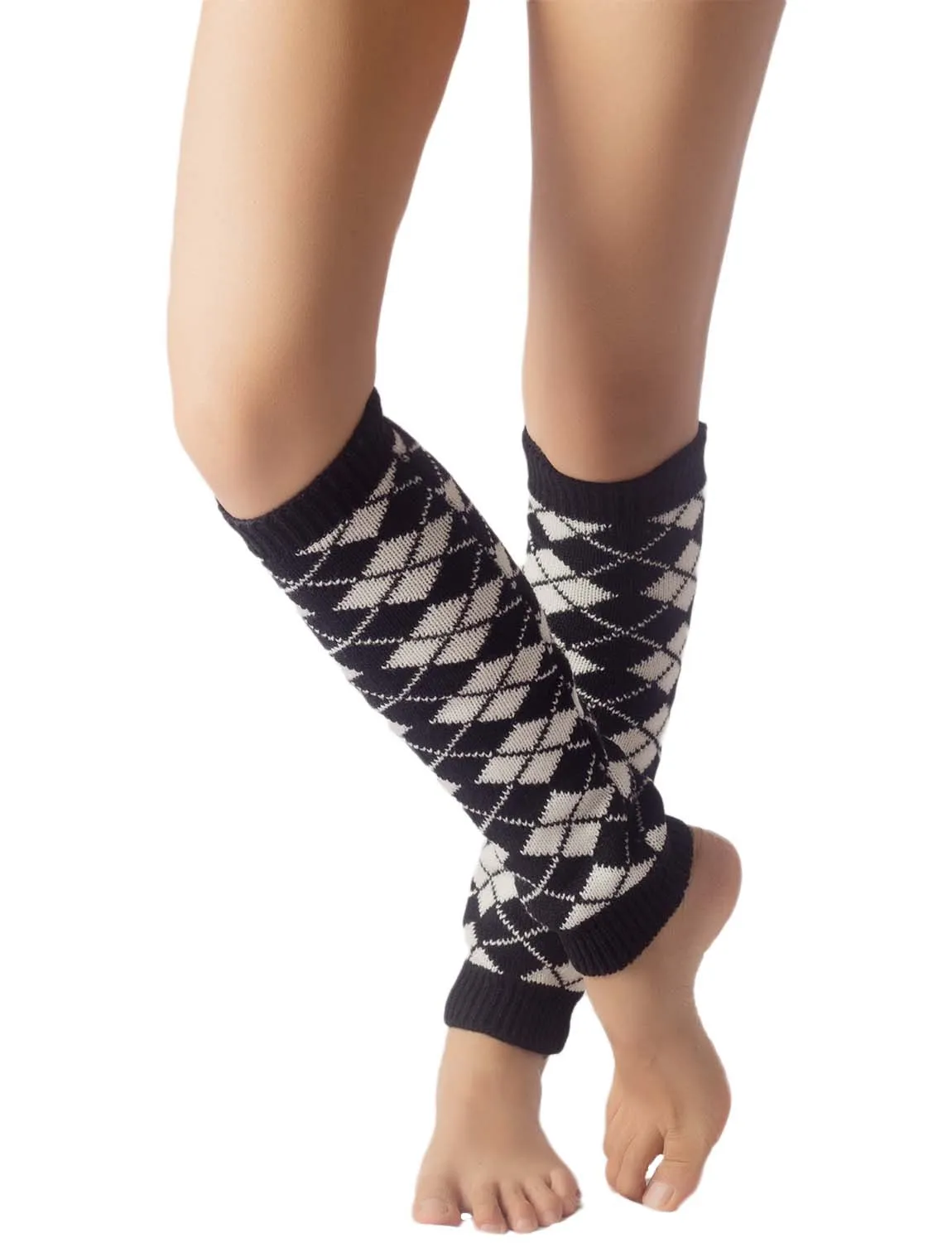 iB-iP Women's Leg Warmer Ballet Dancer Aerobics Cute Plaid Warm Thermal Costume