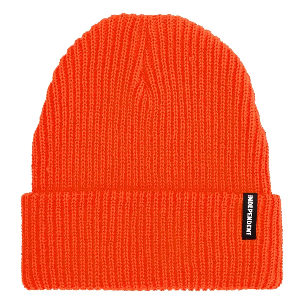 Independent Baseline Long Shoreman Beanie Safety Orange