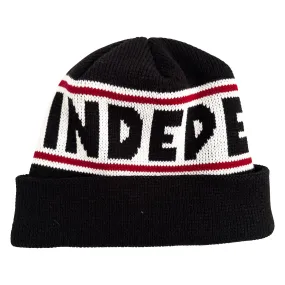 INDEPENDENT BEANIE BAR LOGO BLACK