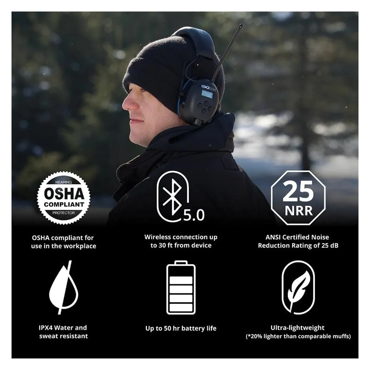 ISOtunes AIR DEFENDER Bluetooth AM/FM Earmuff