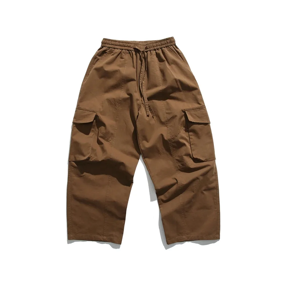 Japanese Streetwear Loose Cargo Pants - Trendy Straight Trousers