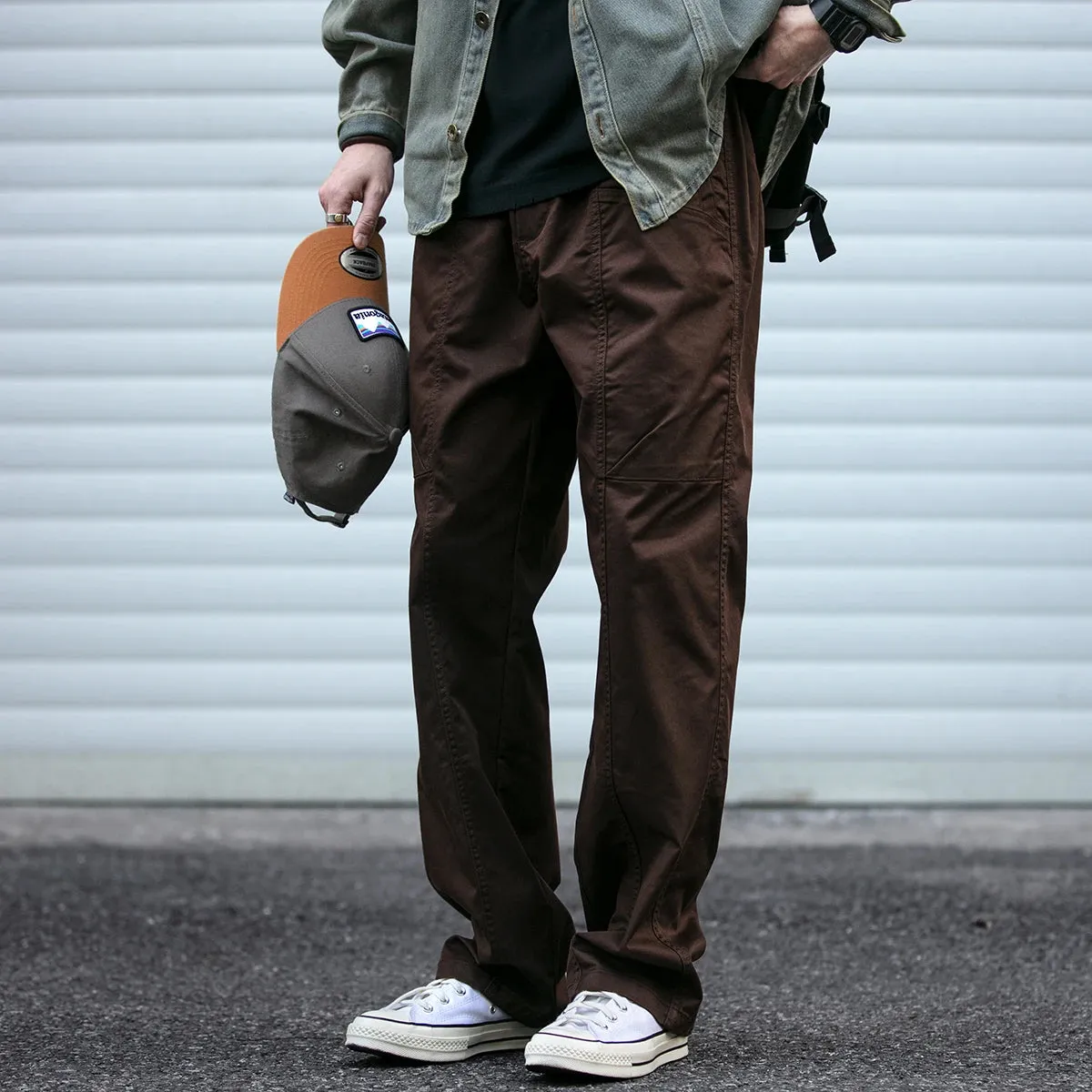 Japanese Streetwear Straight Cargo Pants - Casual White Skateboard Trousers