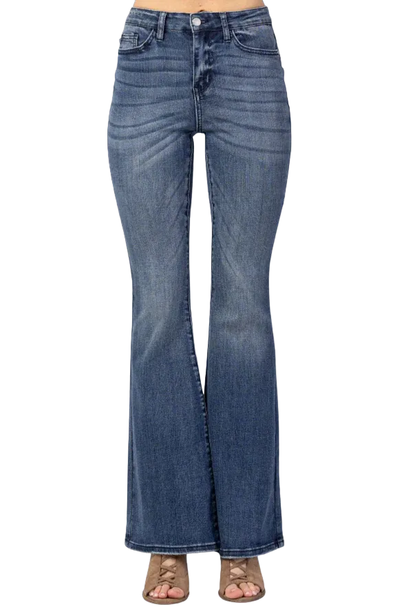 Judy Blue Woman's Contrast Trouser Flare Jeans