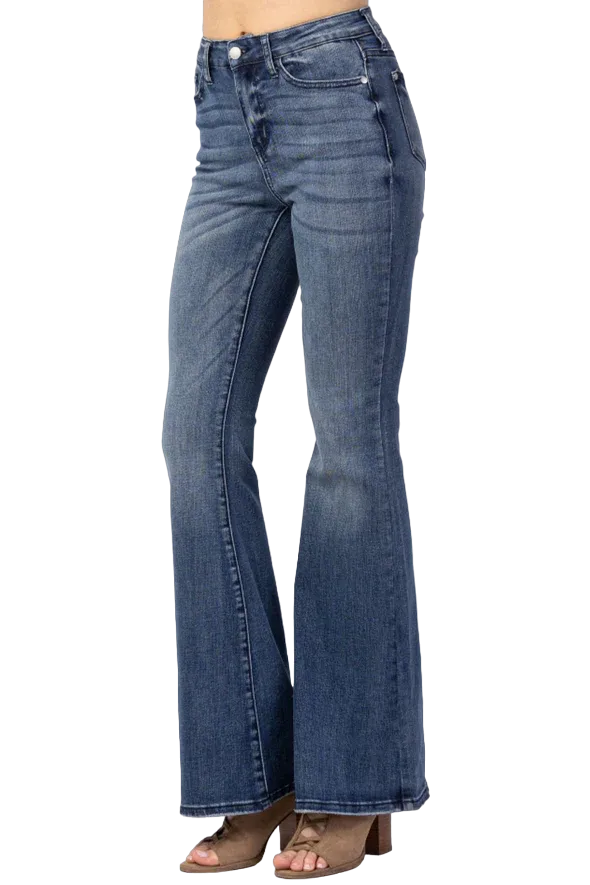 Judy Blue Woman's Contrast Trouser Flare Jeans