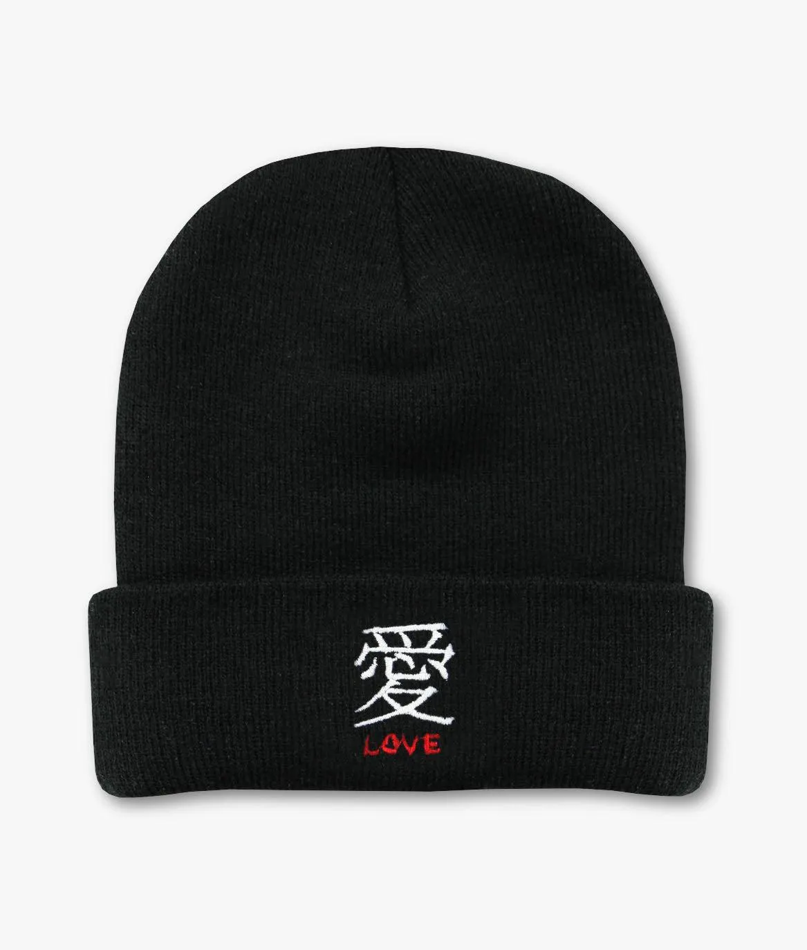 Kanji Love Embroidered Womens Beanie