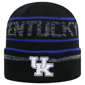 Kentucky Wildcats TOW Black Striped "Effect" Style Cuffed Knit Beanie Cap