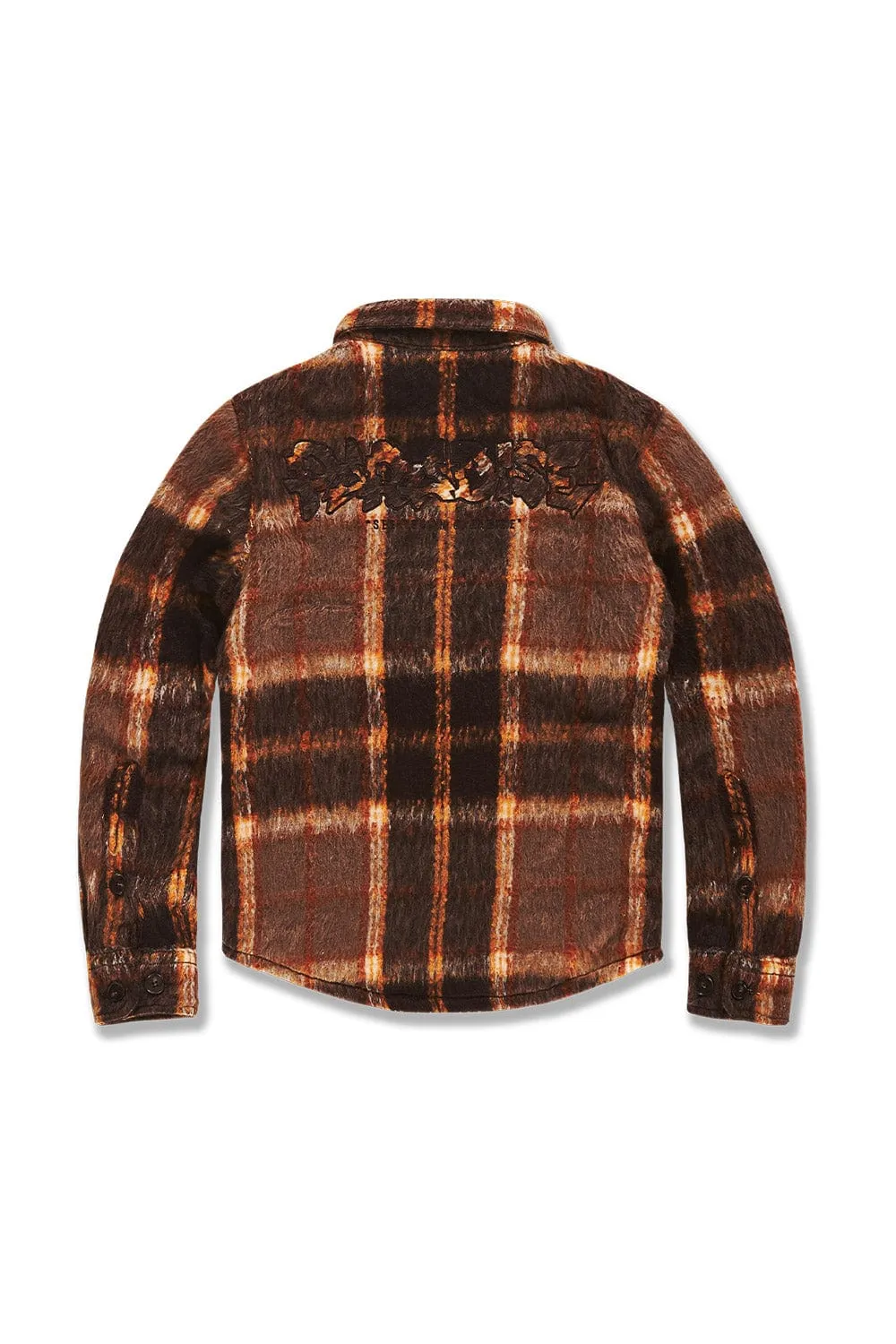 Kids Vandal Flannel Shacket (Brown)