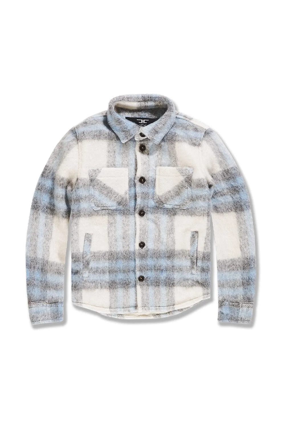 Kids Vandal Flannel Shacket (Sky Blue)