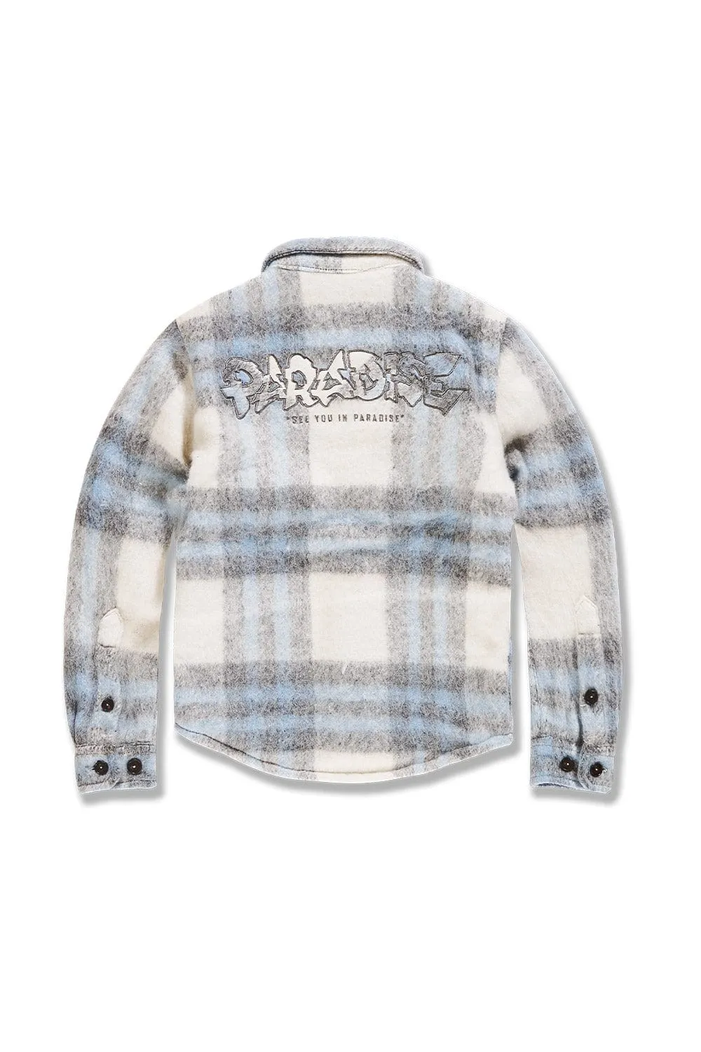 Kids Vandal Flannel Shacket (Sky Blue)