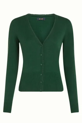 King Louie cardi V cocoon forest green