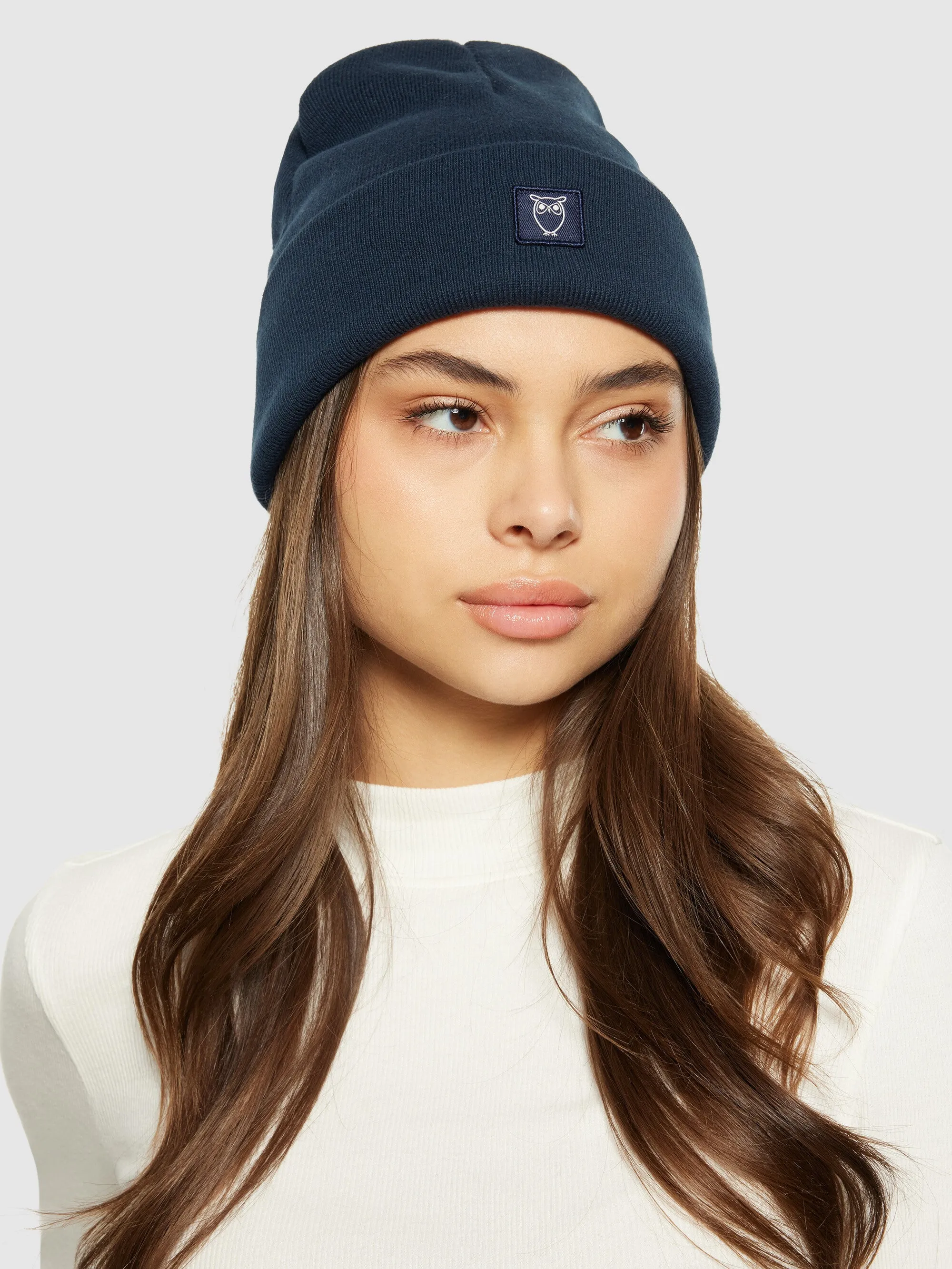 Knitted rib beanie - Night Sky