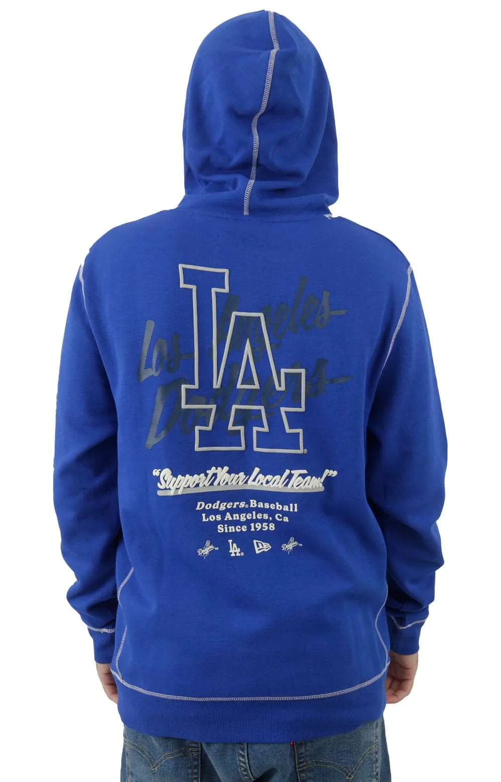 LA Dodgers Split Design Pullover Hoodie