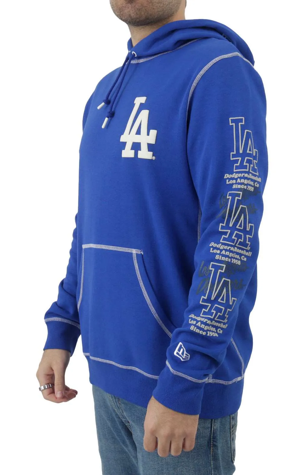 LA Dodgers Split Design Pullover Hoodie