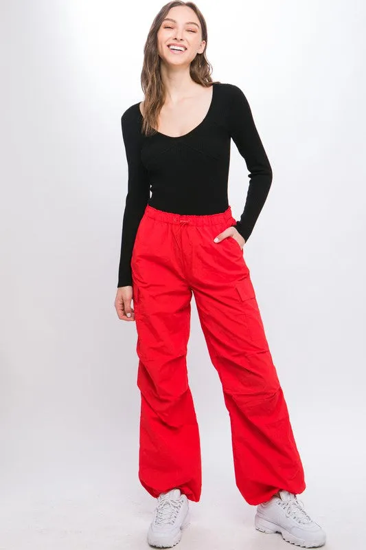 Lena Loose Fit Parachute Cargo Pants // 5 COLORS