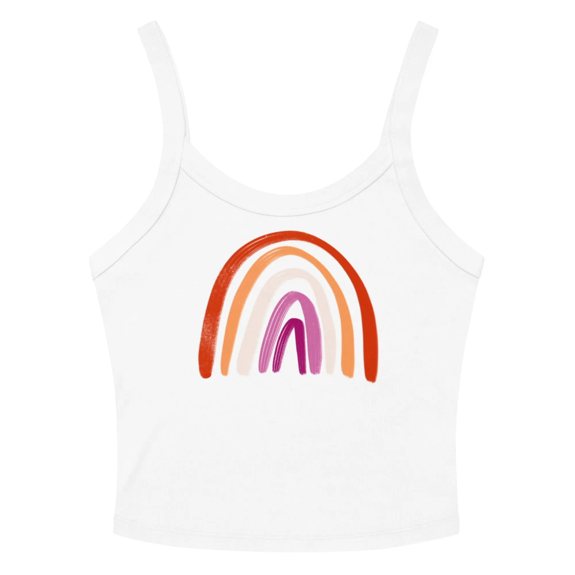 Lesbian Rainbow Scoop Neck Tank Top