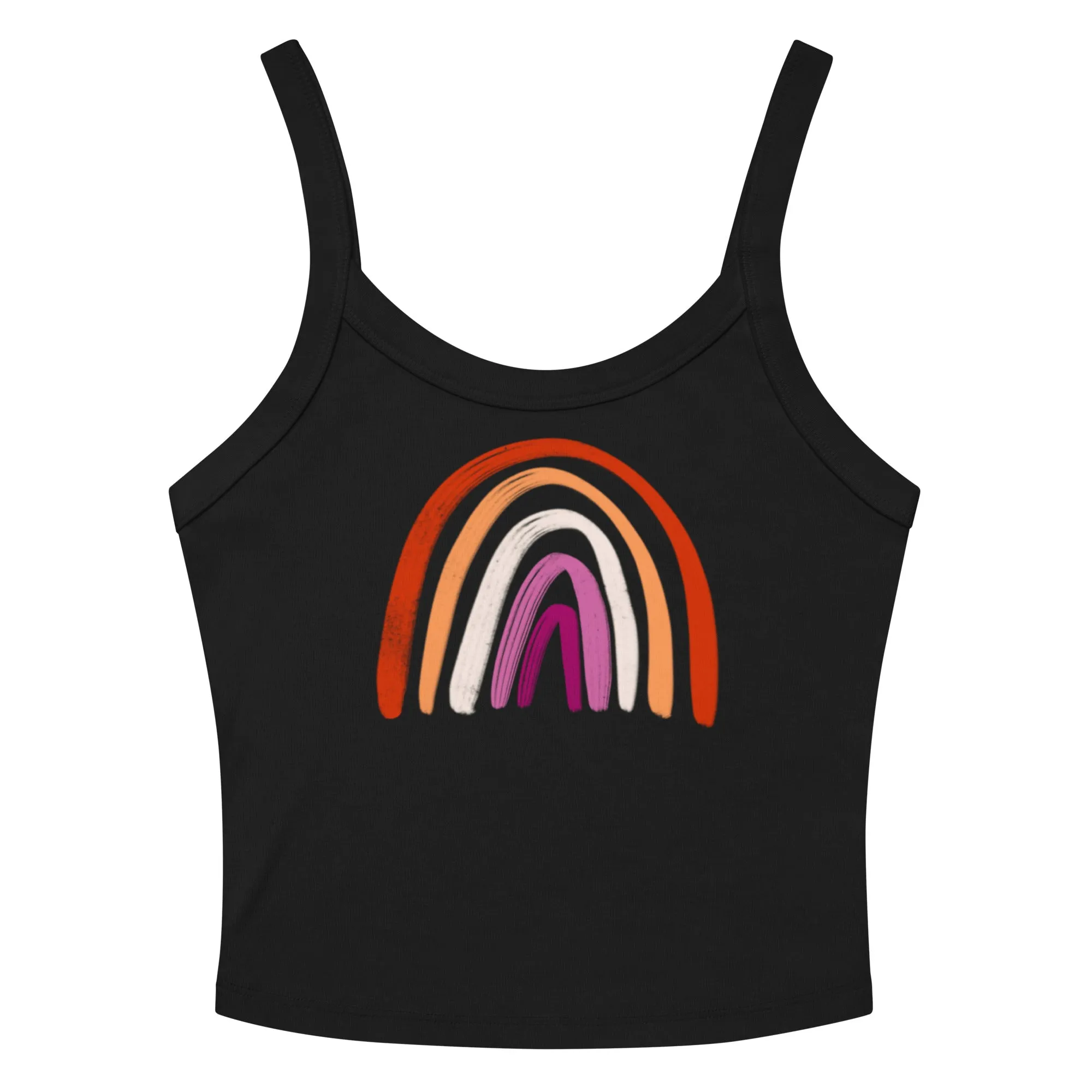 Lesbian Rainbow Scoop Neck Tank Top